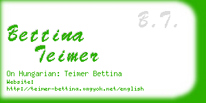 bettina teimer business card